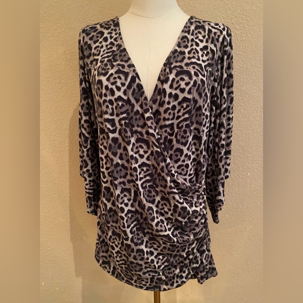 Venus faux wrap cold shoulder top size large